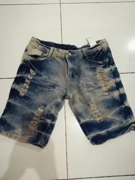 celana 3/4 jeans corak preloved