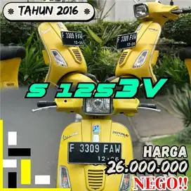 Dijual Cepat Piaggio Vespa S 125 3V th 2016 warna KUNING DOFF
