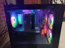 PC Gaming Full Set 2 Monitor/Meja Kursi/RAM 16GB/VGA GTX 1630 4GB