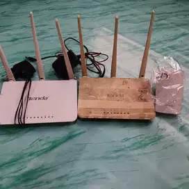 Modem 3 unit Router wifi merek Tenda 3 antena dan entender tp-link