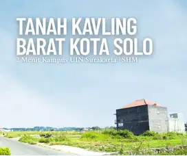 Solo Barat: Tanah Pekarangan SHM, Bisa Bayar Bertahap Dekat Kampus