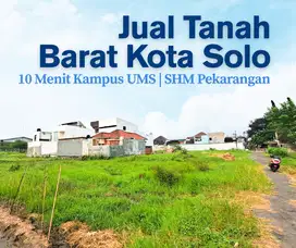 Kavling SHM Strategis Solo Barat, Cocok Kos dan Hunian