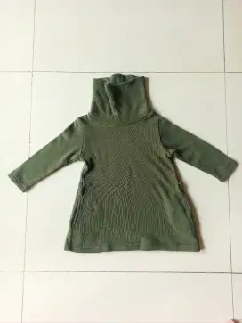 Sweater Rajut Knitted Anak Turtle Neck Petit Main size 80 Jepang