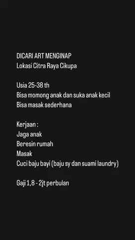Dicari art inap