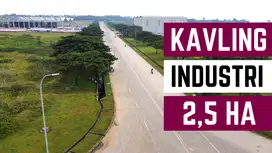 Jual Kavling Industri 2,5 Ha Berada di Jalan Utama ROW 40m Cikarang