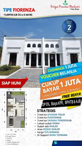 Dijual Rumah Siap Huni, modern, keren & Mewah, dekat st.Tenjo, Bogor