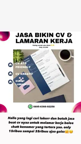 Jasa pembuatan CV dan lamaran kerja