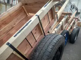 Gerobak kayu ban motor dan mobil