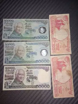 uang lama 50rb thn 1993 kondisi bagus