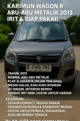 Dijual Suzuki Karimun Wagon R 2013 Bensin