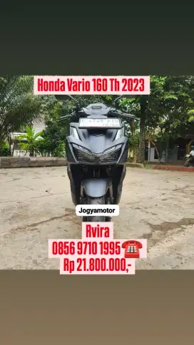 Honda vario 160 th 2023 plat bogor
