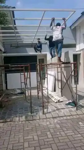 Flapon bocor,atap baja ringan,kanopi,atap bocor,renovasi rumah,keramik