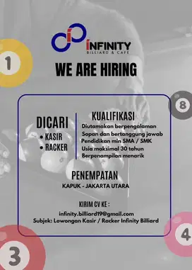 LOKER Tempat Billiard ( INFINTIY BILLIARD )