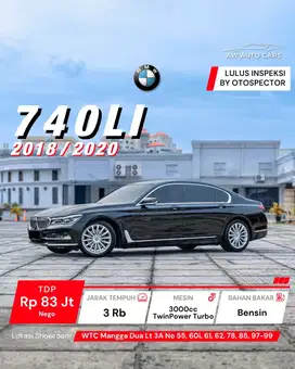 KM 5 RB BMW 740li 2020 NIK 2018 kursi pijat spec diatas s400 s450l