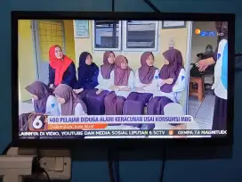TV 24 inch no minus, gambar glowing, merk weyon