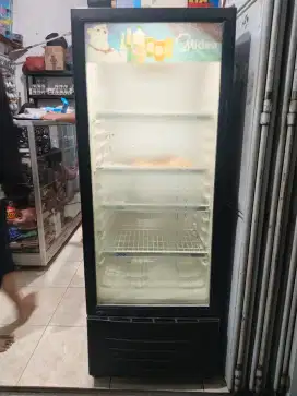 Showcase midea kondisi bagus normal dingin siap pakai