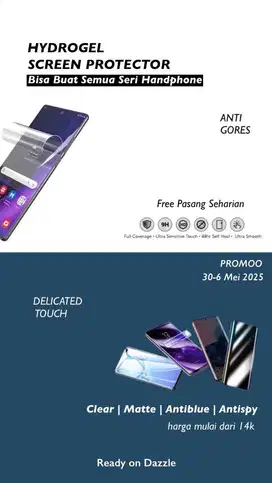 Hydrogel pelindung layar