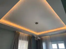 Jasa Tukang Pasang Plafon Partisi Wall Moulding Sekat PVC GRC Gypsum