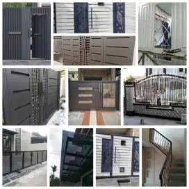 Pembuatan bergaransi utk pintu gerbang,kanopi,pagar,railing tangga