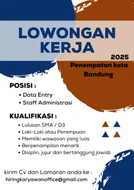 Lowongan pekerjaan Gratis admin