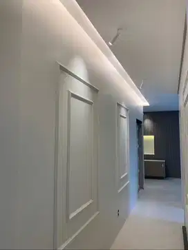 Sekat Plafon Partisi PVC GRC Gypsum Jasa Tukang Pasang Wall Moulding
