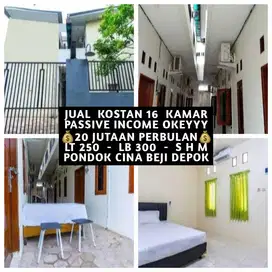 JUAL KOS KOST KOSAN KOSTAN 16 KAMAR DI PONDOK CINA BEJI KOTA DEPOK