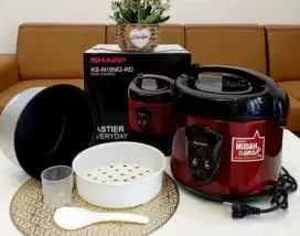 RICE COOKER SHARP 1,8 LITER MEMASAK, MEMANASKAN, MENGUKUS