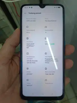 Jual fullset handphone second oppo A9(2020) Rom8/256gb msh ori