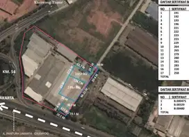 Dijual Gudang Dalam kawasan karawang timur Luas 2853m²