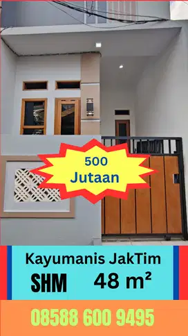 Rumah Baru Siap Huni, Kayu Manis Jaktim, SHM, 500 Jutaan, Nego
