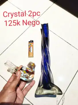 Pajangan Burung & tempat lilin Cristal