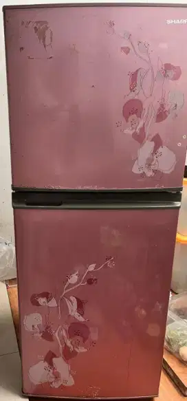 Kulkas Sharp 2 pintu sawangan pasir putih