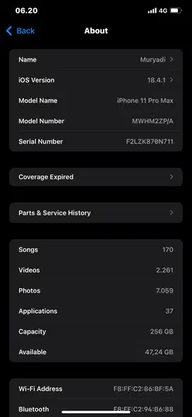 Iphone 11 pro max 256gb
