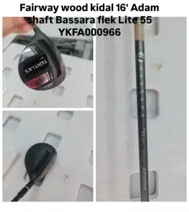 Stik golf Fairway wood kidal 16' Adam
Shaft Bassara flek Lite 55 Bekas