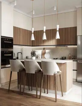 Custom Interior Kitchen Set, Backdrop TV, Lemari, Wardrobe