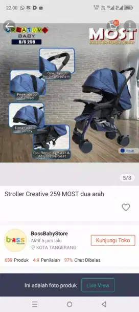 Stoller warna biru