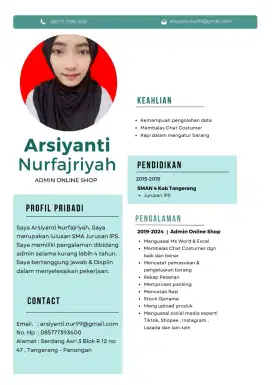Mencari pekerjaan admin online shop & packing