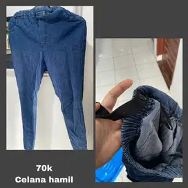 Celana hamil bahan jeans