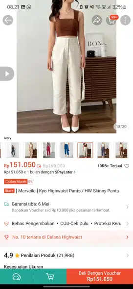 Celana Wanita Highwaist