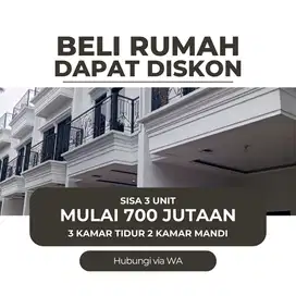 Rumah 2 lantai ads rooftop dijual murah di Jagakarsa Jaksel SHM