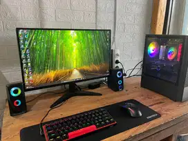 Komputer pc gaming editing intel gen 10 ram 16gb vga 4gb monitor 100hz