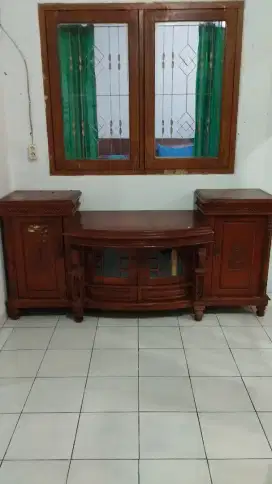MEJA BUFET TV KAYU JATI