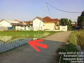 Dijual Tanah Sawah 3300m² Kota Cariu, Jonggol, Cileungsi Bogor timur