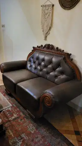 Sofa jati ukir ruang tamu