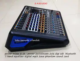 power mixer 8chanel bit 256 dsp