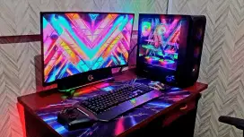 Jual Full Set Gaming PC + Monitor + Keyboard