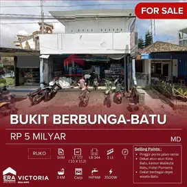 Ruko Jual Pinggir Jalan Poros jalan Ramai Dekat Alun-Alun Kota Batu