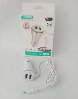 Car charger 3in1 18W 5000MAH