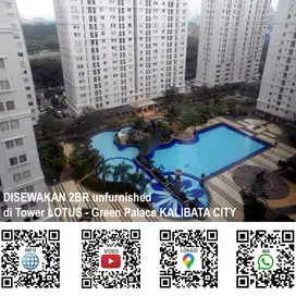 KALIBATA CITY Tower Lotus | 2BR unfurnished ada AC & Waterheater
