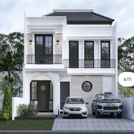 Rumah klasik modern 2 lantai mewah di cluster Sukoharjo